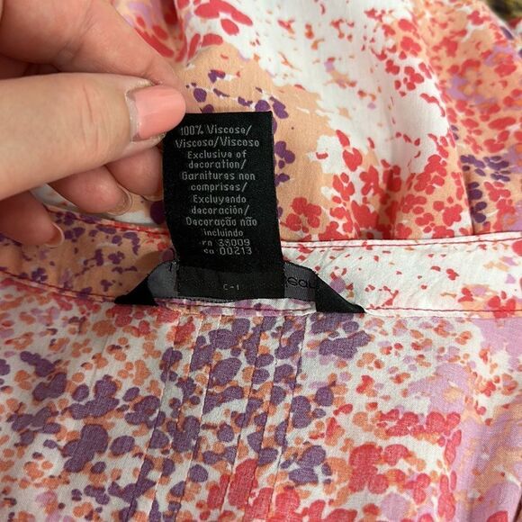 Calvin Klein Jeans 3/4 Sleeves Multi Colored Tunic Top Size M - Picture 6 of 9